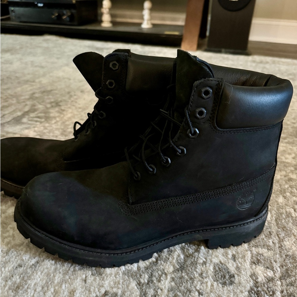 Timberland Men’s 10073 6 inch Premium Black Nubuck Waterproof